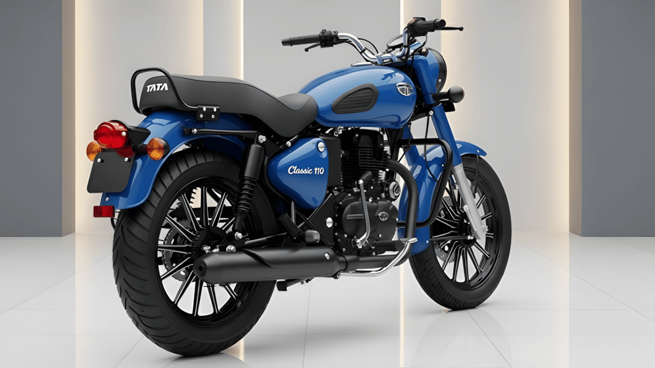 Tata Classic 110 Superbike Officially Launched with 110cc Air-Cooled Engine, 80 KMPL Mileage & Digital Speedometer at ₹63,999